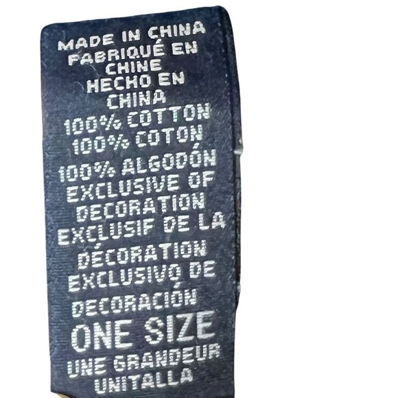 Nautica Mens Navy Blue Cotton Bathrobe With Piping Two Pockets & Adjustable Belt - Picture 11 of 11